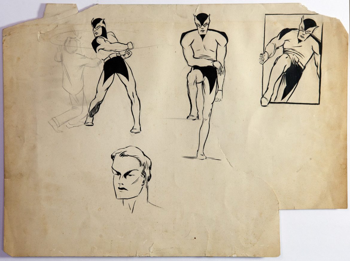 original Batman drawings from year 1932 for sale