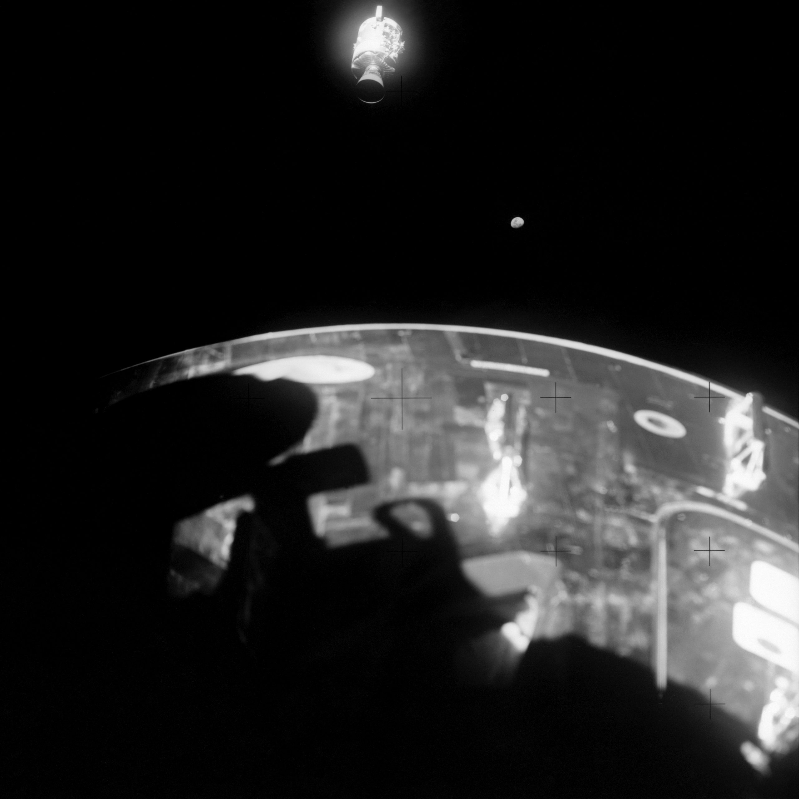 View of damaged Apollo 13 service module