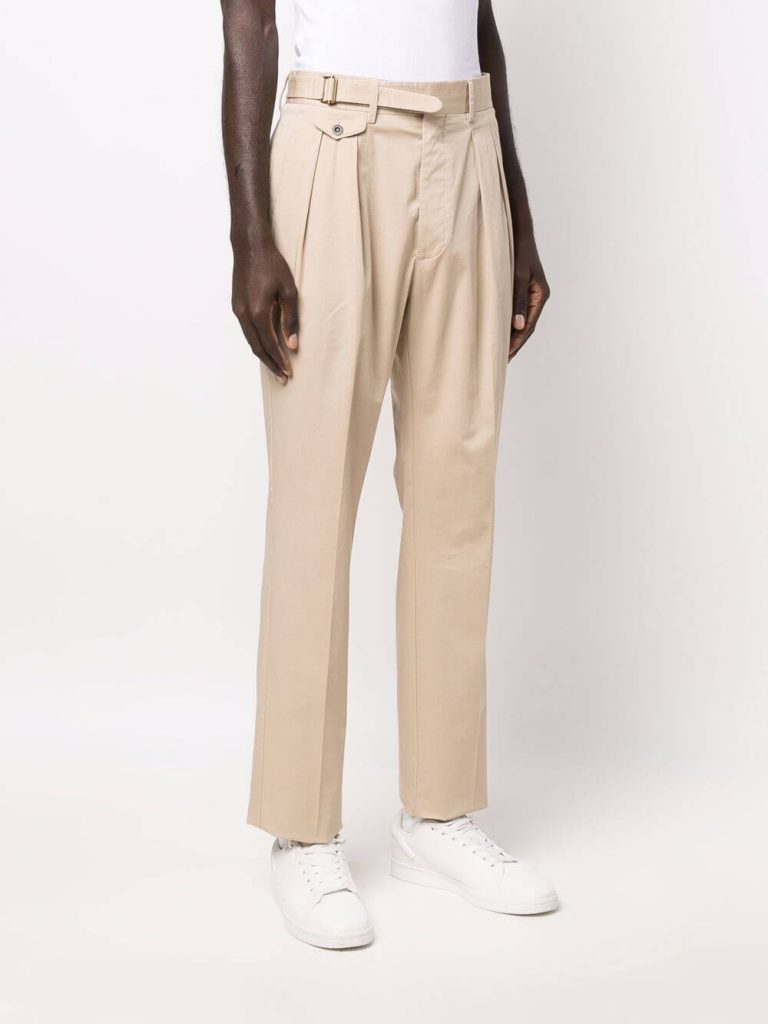 stylish mens trousers with double pleats and high waist